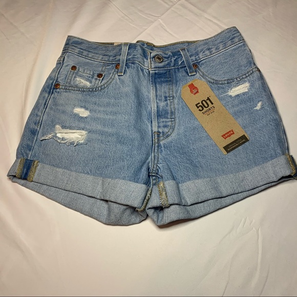 Levi’s 501 Shorts Mid Rise Size 25
